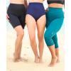Swimsuits For All Swim 365 Women’s Plus Size High-Waisted Swim Capri with Lattice Detail(Blue Sea)