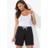 Swimsuits For All Women’s Long Board Short (Plus(Black)