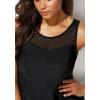 Swimsuits For All Women’s Mesh High Neck Swimdress (Plus(Black)