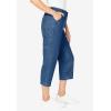 Woman Within Plus Size Carpenter Denim Capri(Medium Stonewash)