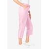 Woman Within Plus Size Carpenter Denim Capri(Pink)