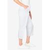 Woman Within Plus Size Carpenter Denim Capri(White)