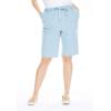 Woman Within Plus Size Drawstring Denim Short(Black)