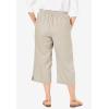 Woman Within Plus Size Linen Capri (Petite Available)(White)