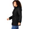 Woman Within Plus Size Petite Fleece-Lined Taslon Anorak(Black)