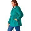 Woman Within Plus Size Petite Fleece-Lined Taslon Anorak(Waterfall)