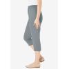 Woman Within Plus Size Petite The Soft Knit Capri(Gunmetal)