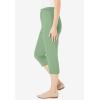 Woman Within Plus Size Petite The Soft Knit Capri(Sage)