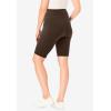 Woman Within Plus Size Stretch Cotton Pocket Bike Short(Chocolate)