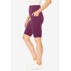 Woman Within Plus Size Stretch Cotton Pocket Bike Short(Deep Claret)