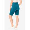 Woman Within Plus Size Stretch Cotton Pocket Bike Short(Deep Teal)