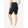 Woman Within Plus Size Stretch Cotton Pocket Bike Short(Heather Charcoal)