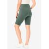 Woman Within Plus Size Stretch Cotton Pocket Bike Short(Pine)