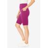 Woman Within Plus Size Stretch Cotton Pocket Bike Short(Raspberry)
