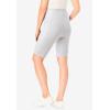 Woman Within Plus Size Stretch Cotton Pocket Bike Short(White)