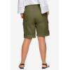 ellos Plus Size Convertible Cargo Shorts(Dark Basil)