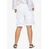 ellos Plus Size Convertible Cargo Shorts(White)
