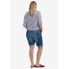 ellos Plus Size Denim Bermuda Shorts(Light Blue Sanded Distressed)