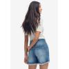 ellos Plus Size Denim Boyfriend Shorts(Medium Stonewash)