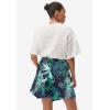 ellos Plus Size Flowy Shorts(Black Tropical Print)