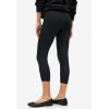 ellos Plus Size Knit Capri Leggings(Black)