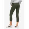 ellos Plus Size Knit Capri Leggings(Deep Olive)