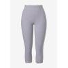 ellos Plus Size Knit Capri Leggings(Heather Grey)