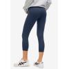 ellos Plus Size Knit Capri Leggings(Navy)