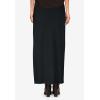 ellos Plus Size Knit Maxi Skirt(Black)