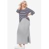 ellos Plus Size Knit Maxi Skirt(Medium Heather Grey)