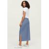 ellos Plus Size Knit Maxi Skirt(Pale Indigo)