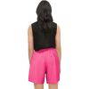 ellos Plus Size Linen-Blend Elastic Waist Shorts(Raspberry Sorbet)