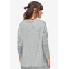 ellos Plus Size Marled Boxy Lounge Top(Marled Grey)