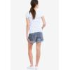 ellos Plus Size Rolled Hem Denim Shorts(Light Stonewash)