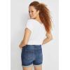 ellos Plus Size Rolled Hem Denim Shorts(Light Stonewash)