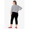 ellos Plus Size Seamed Capris(Black)