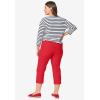ellos Plus Size Seamed Capris(Chili Red)