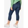 ellos Plus Size Slim 5-Pocket Denim Capri(Dark Stonewash)
