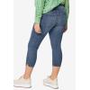 ellos Plus Size Slim 5-Pocket Denim Capri(Dark Stonewash)