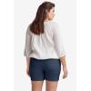 ellos Plus Size Stretch 5-Pocket Shorts(Navy)