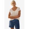 ellos Plus Size Stretch 5-Pocket Shorts(White)