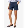 ellos Plus Size Stretch Chino Shorts(Navy)