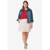 ellos Plus Size Stretch Chino Skort(Radiant Red)