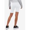 ellos Plus Size Stretch Knit Bike Shorts(White)