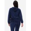 ellos Plus Size Velour Hooded Sweatshirt(Fig)