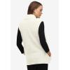 ellos Women’s Plus Size Sherpa Vest Oversized(Ivory)