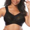 Comfort Choice Women’s Plus Size Easy Enhancer Wireless Bra(Black)