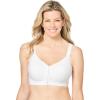 Comfort Choice Women’s Plus Size Stay-Cool Wireless Posture Bra(White)