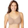 Comfort Choice Women’s Plus Size Wireless Leisure Bra(Nude)