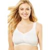 Comfort Choice Women’s Plus Size Wireless Leisure Bra(White)